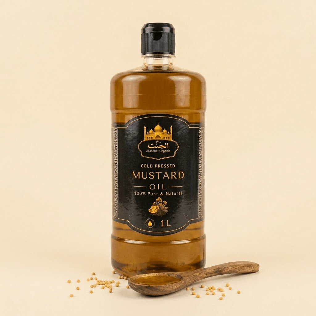 Al-Jannat Organic Cold Pressed Mustard Oil | 1L | Pure Sarson Ka Tail
