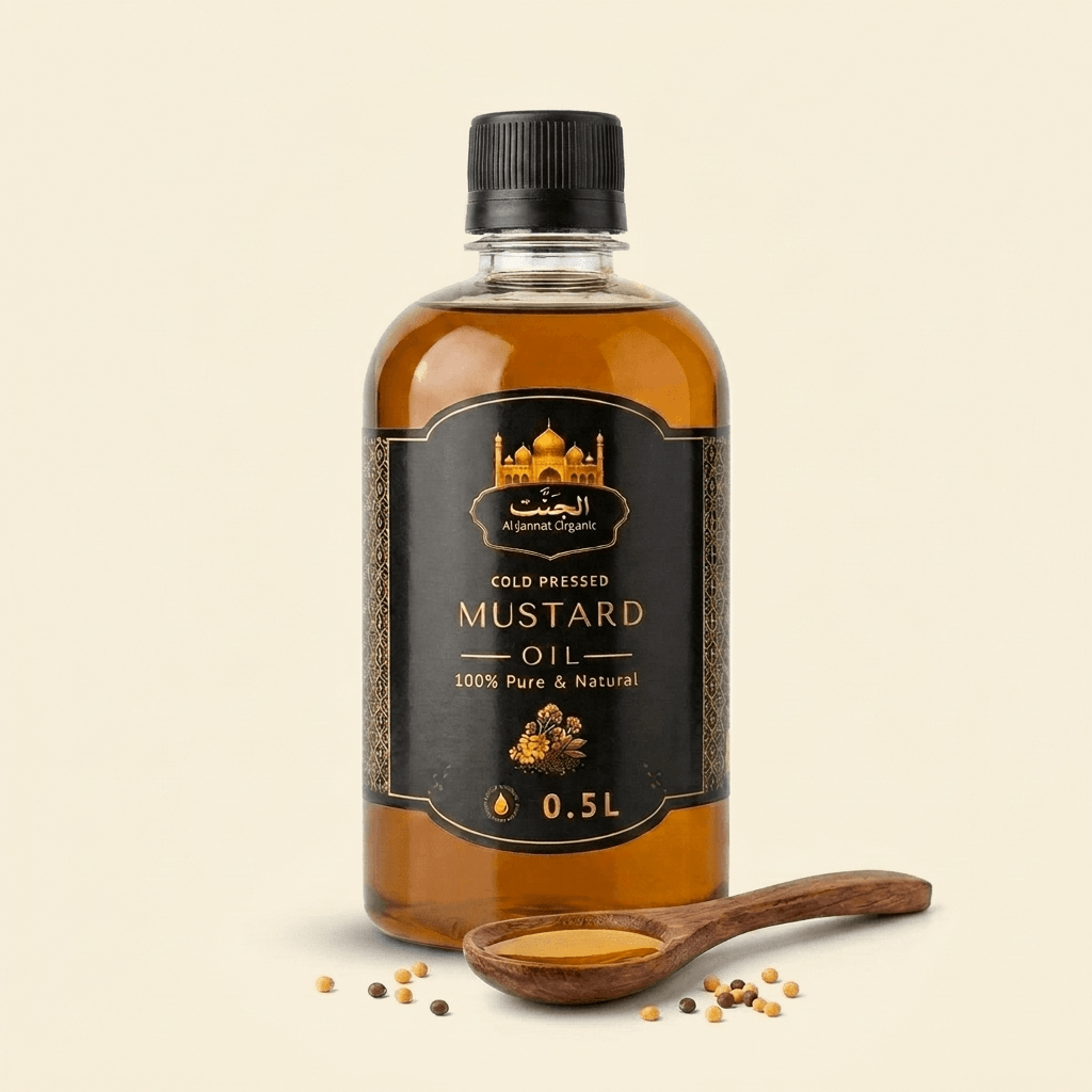 Al-Jannat Organic Cold Pressed Mustard Oil | 500ml | Pure Sarson Ka Tail